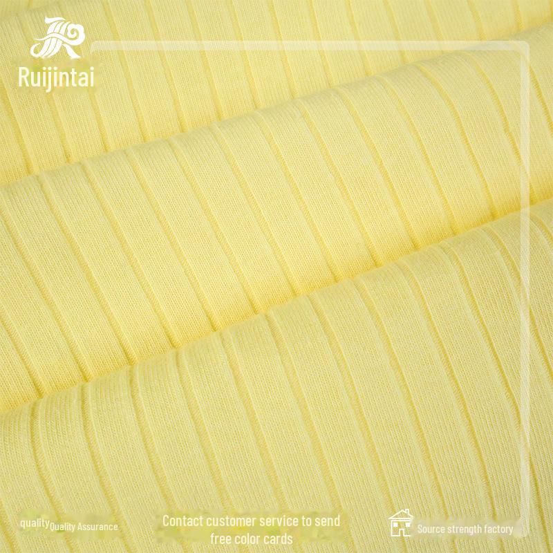 9x3 Pure Cotton Ribbed Knit Fabric: 180g-240g, Soft, Elastic, and Breathable for Children's Clothing