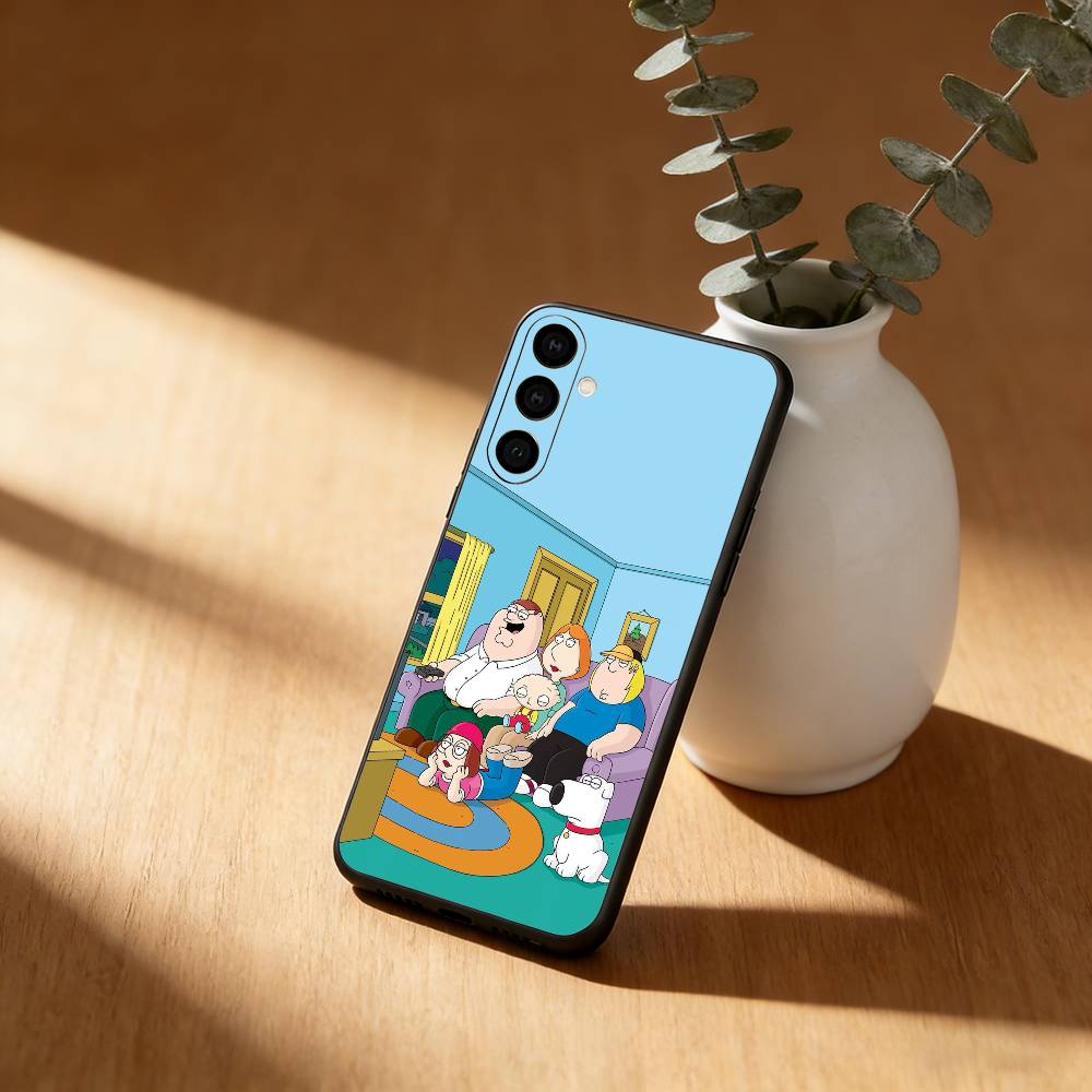 Cartoon F-Family Funny Guy Phone Case For Samsung Galaxy A91,80,73,72 ,71,53,52,32 ,31,22,21s,20,Soft Black Case