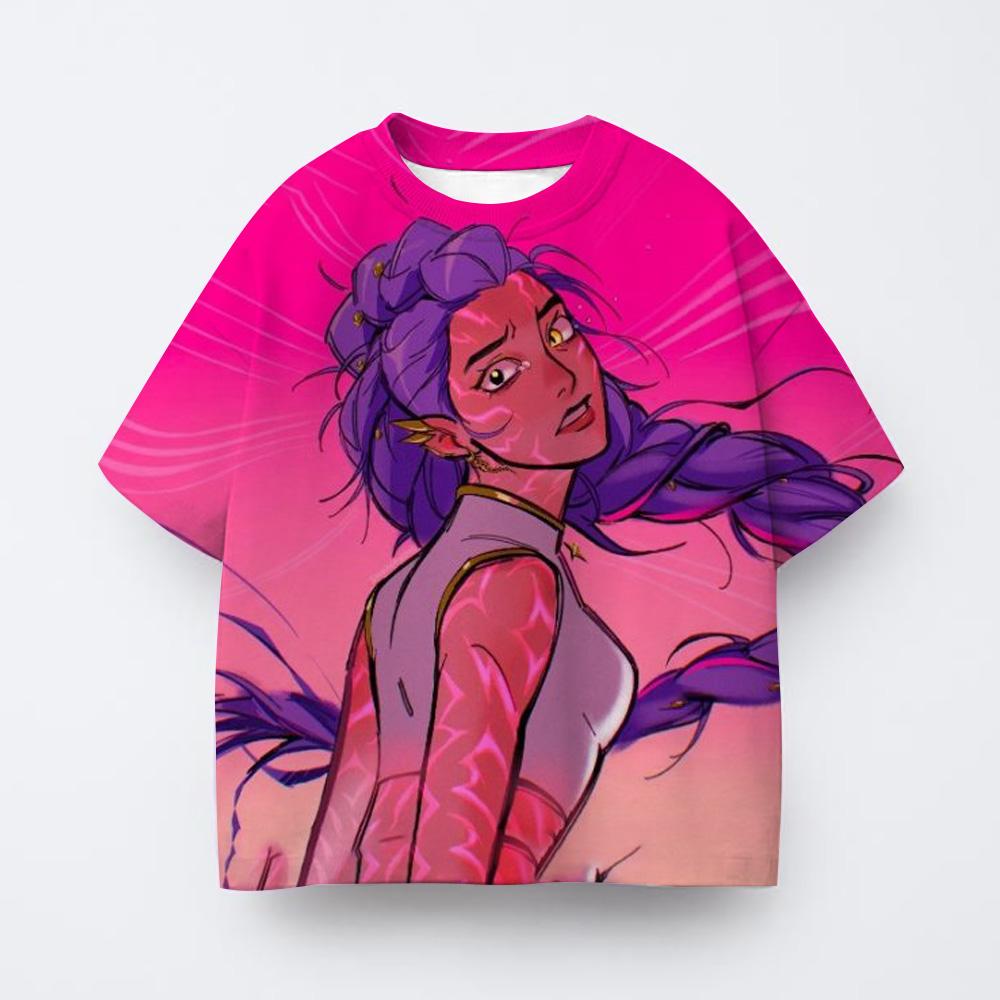 Dětská trička Dětská Kpop skupina Lov na čarodějnice Roztomilá zvířátka Potisk Dětská trička s krátkým rukávem