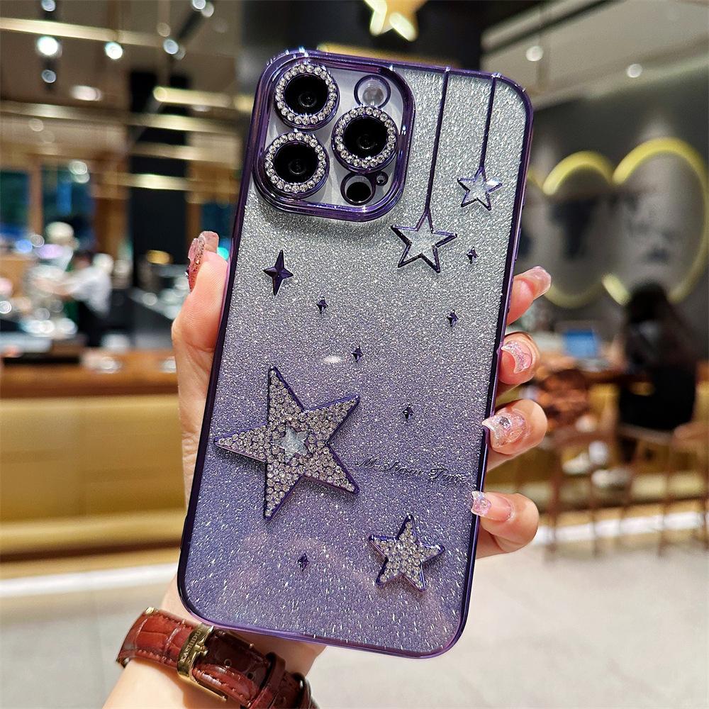 

Метеор с бриллиантом Подходит для iPhone 16 Чехол для мобильного телефона Богини Apple 15 Градиент Блеск Мягкий чехол 14 Противоударный защитный чехол iPhone16