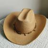 Westerse Cowboy Strooien Hoed dames Mode Grote rand cowboyhoed basin buiten reizen zonbescherming strooien hoed sombrero vaquero
