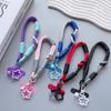 With Star Bell Pendant Cellphone Straps Hanging Cord Mobile Phone Lanyard Short Wrist Strap Charm Anti-lost Chain Women Keychain
