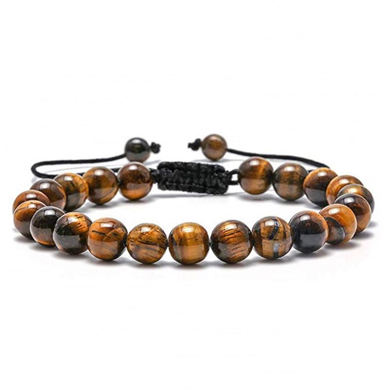 JYL TS Bracelet Men s Eye  Handmade Braided Boosts Courage & Masculinity tiger eye