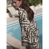 Viscose Blended Lapel Long Sleeves Loose Shirt 1283653 High Waist Drawstring Loose Pants 1283662