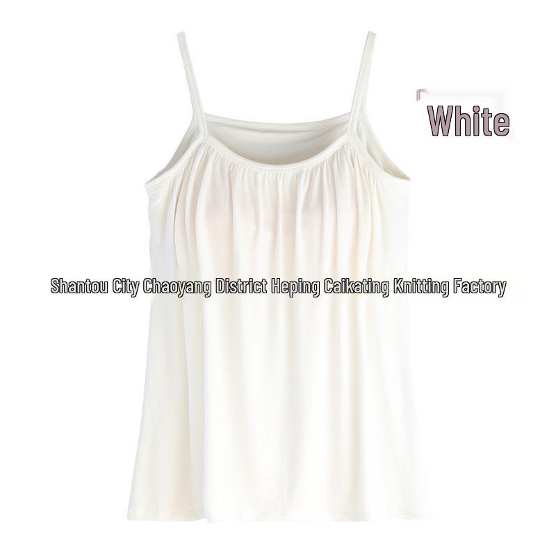 

Женская свободная модальная майка-бра без косточек Temu с регулируемыми бретелями и нагрудными вкладышами 5XL белый