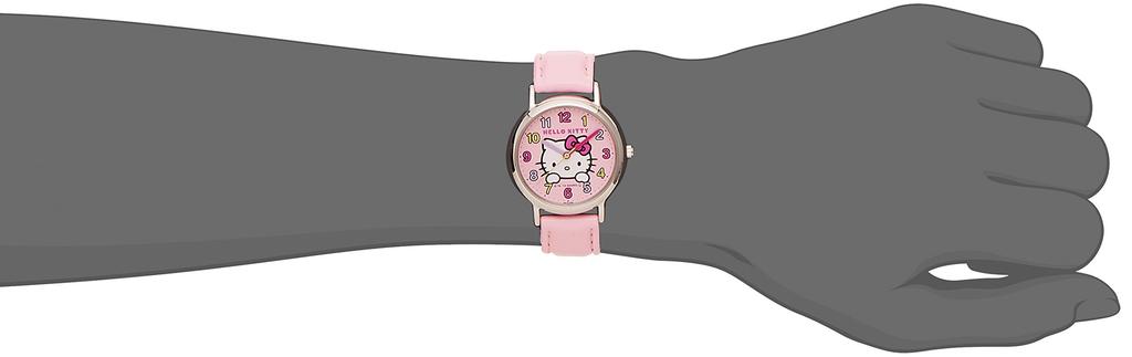 Citizen Pink Analog Hello Kitty Waterproof Wristwatch with Leather Strap Q&Q Women's (HK15-002)