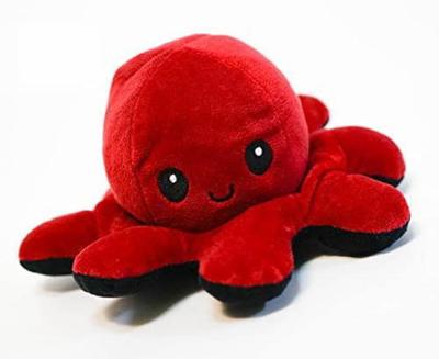 Wendbares Oktopus-Plüschtier, Rot, Schwarz, 4 Stück, 20cm, Hergestellt in Japan [Foto des tatsächlichen Produkts]