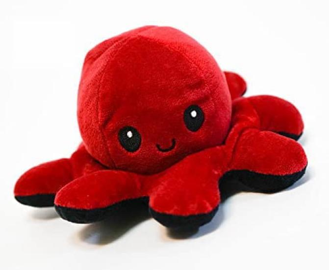 

Reversible Octopus Plush Toy, Red, Black, 4 Pieces, 20cm, Made in Japan [Photo of Actual Product]