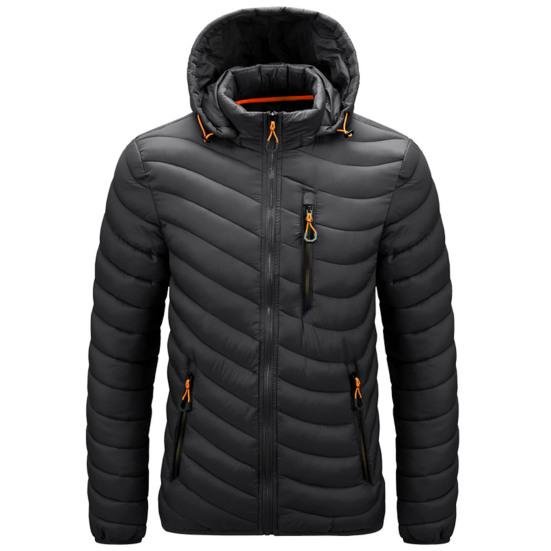 Coat Waterproof Detachable Hat Long Sleeve Stand Collar Warm Winter Jacket for Daily Wear
