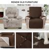 1pc Recliner Chair Cover Solid Color Non-slip Pet Cat Seat Slipcover Four Season Universal Lazy Boy Relax Armchair Cover Home
