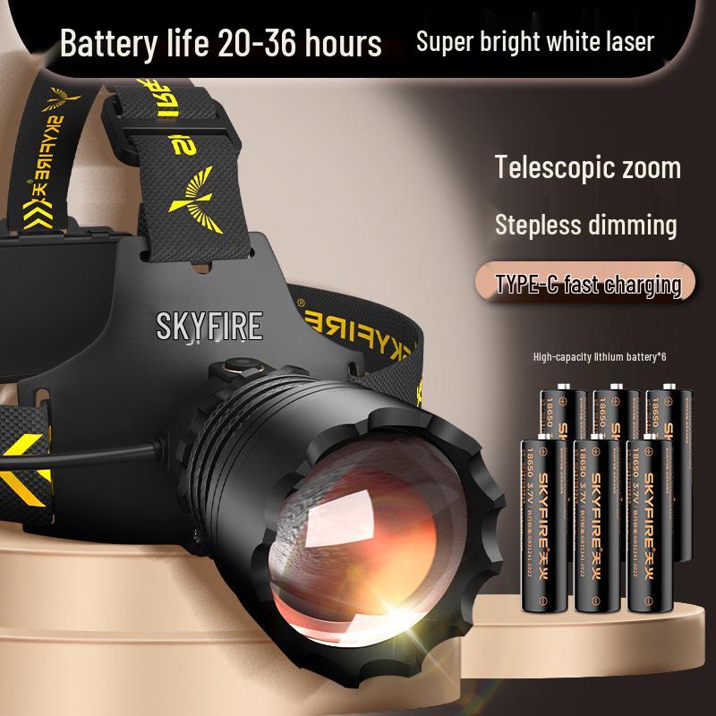 Rechargeable High-Power Headlamp: Super Bright White Laser with Induction and Long Battery Life