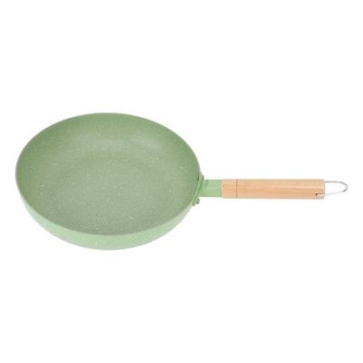 Koekenpan Eieromeletpan met Houten Handvat Hittebestendig Inductie Eierkoekenpan Snel Gelijkmatig