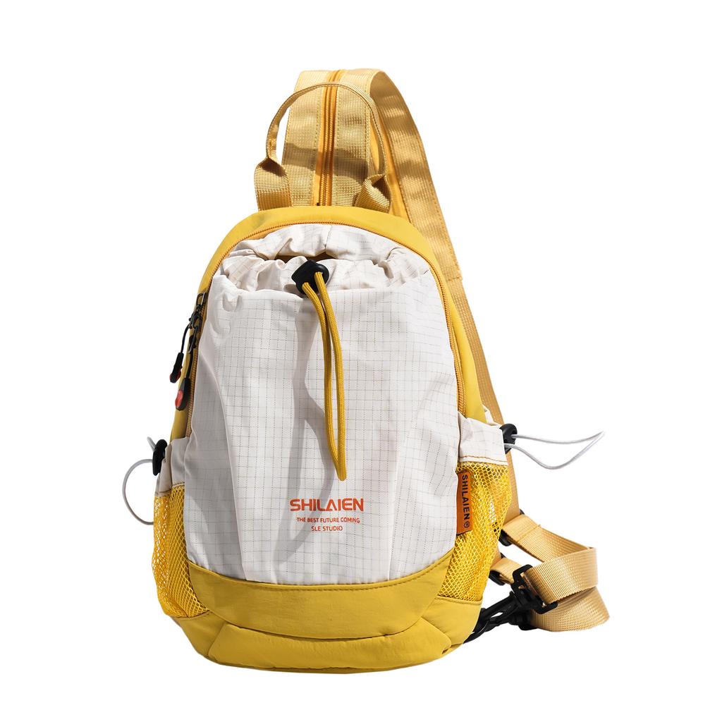 Schoolbag Sports Lightweight Contrast Chest Bag Men's and Women's Outdoor Sports Backpack Lightweight Casual Crossbody Small Backpack Shoulder Bag