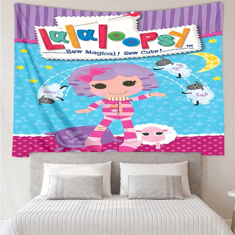 Lalaloopsy Tapestry for Bedroom Aesthetic Classroom Tapestries Wall Hanging for Living Room Dorm Office,Ideal Creative Gift