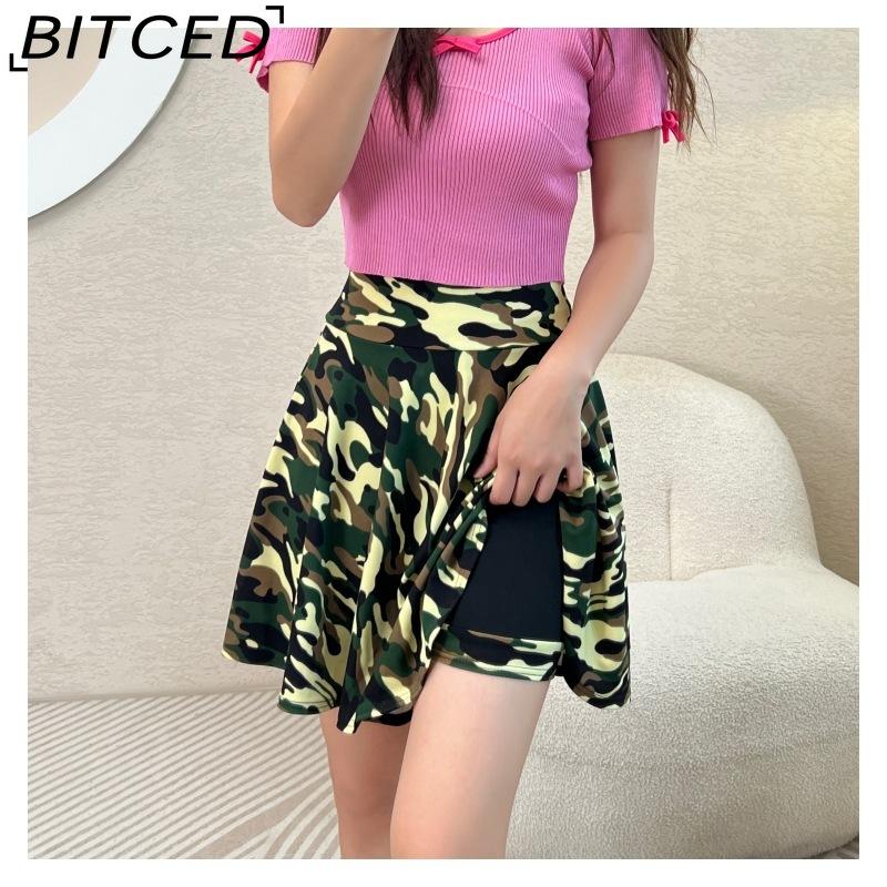 BITCED Damenmode Lässiger Sommerrock