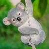 Creative Simulation animal outdoor patio garden Cartoon Koala panda Swinging suspension Animal sculpture Crafts decorations
