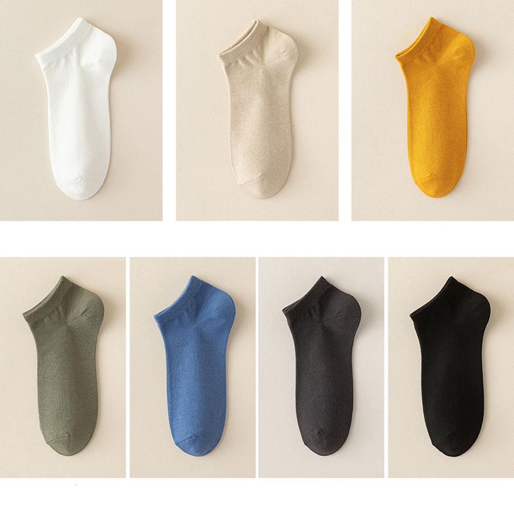 7 perechi de șosete de bumbac Harajuku Street pentru bărbați, respirabil, sport, șosete scurte, antiderapante, pentru sală și sport, casual