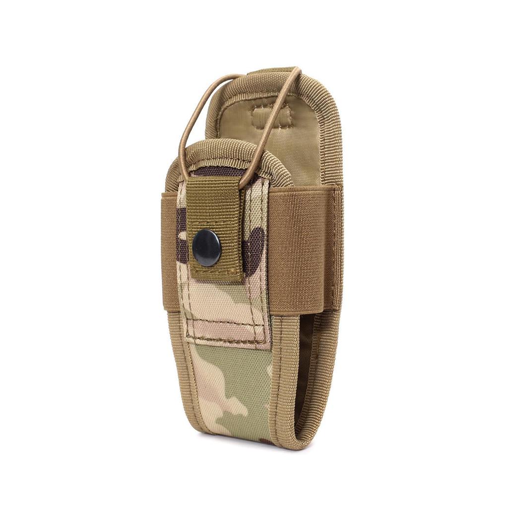 Camouflage Tactical MOLLE Walkie-Talkie Pouch - Multifunctional Outdoor Protective Case