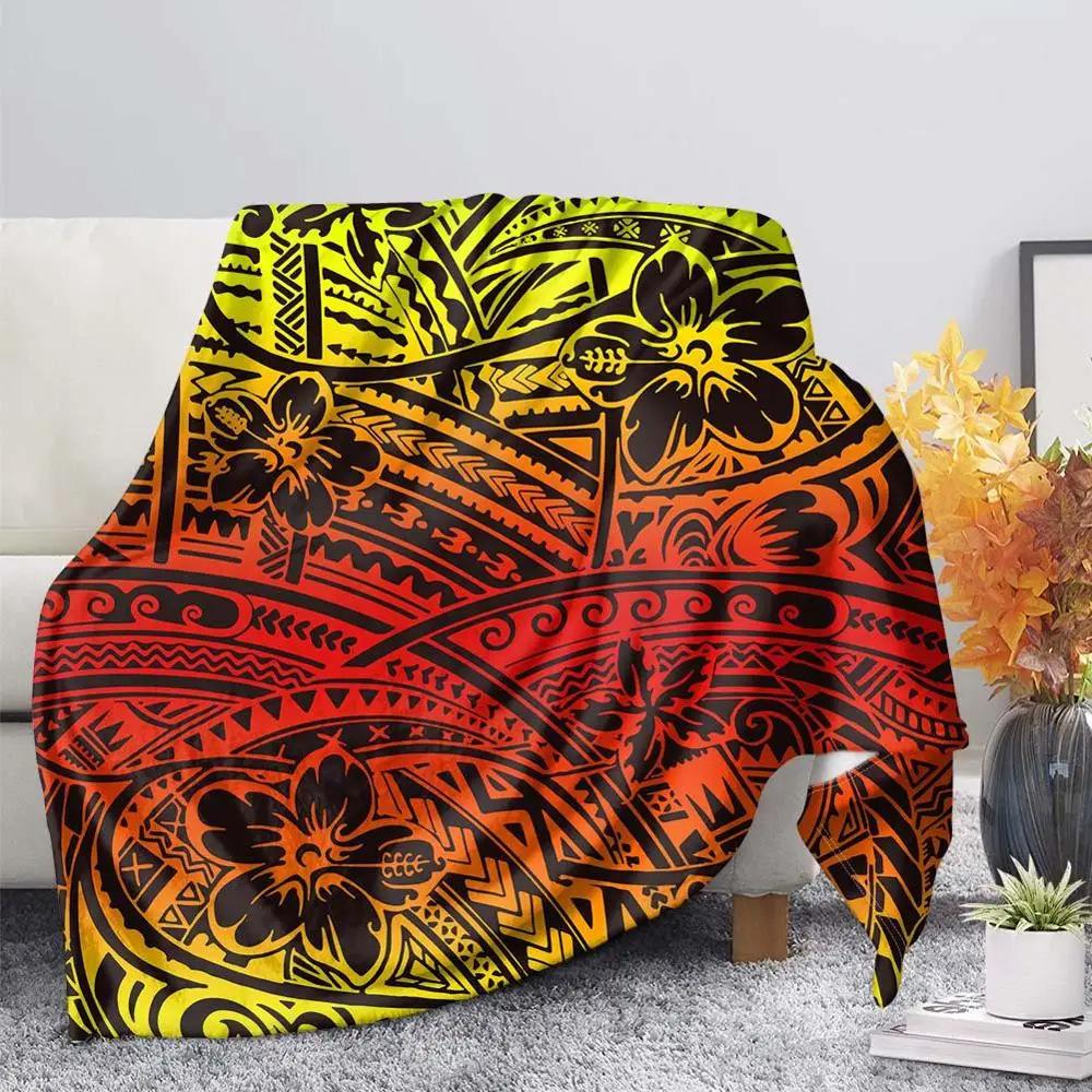 Bohemian flowers digital-printed polyester Bedroom velvet flannel cover blanket Fleece soft sofa cover blankets for beds