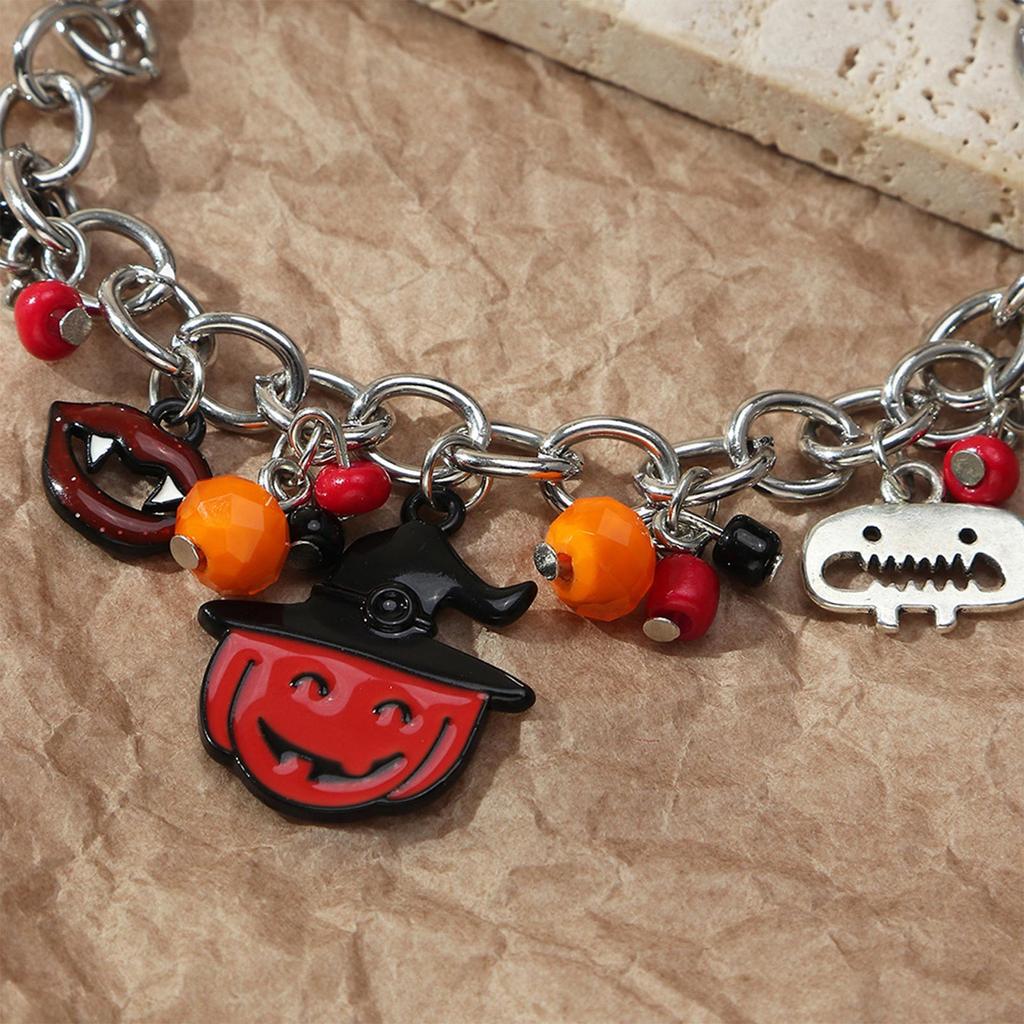 Personality Stacked Wind Metal Chain Bracelet  Halloween Bracelet