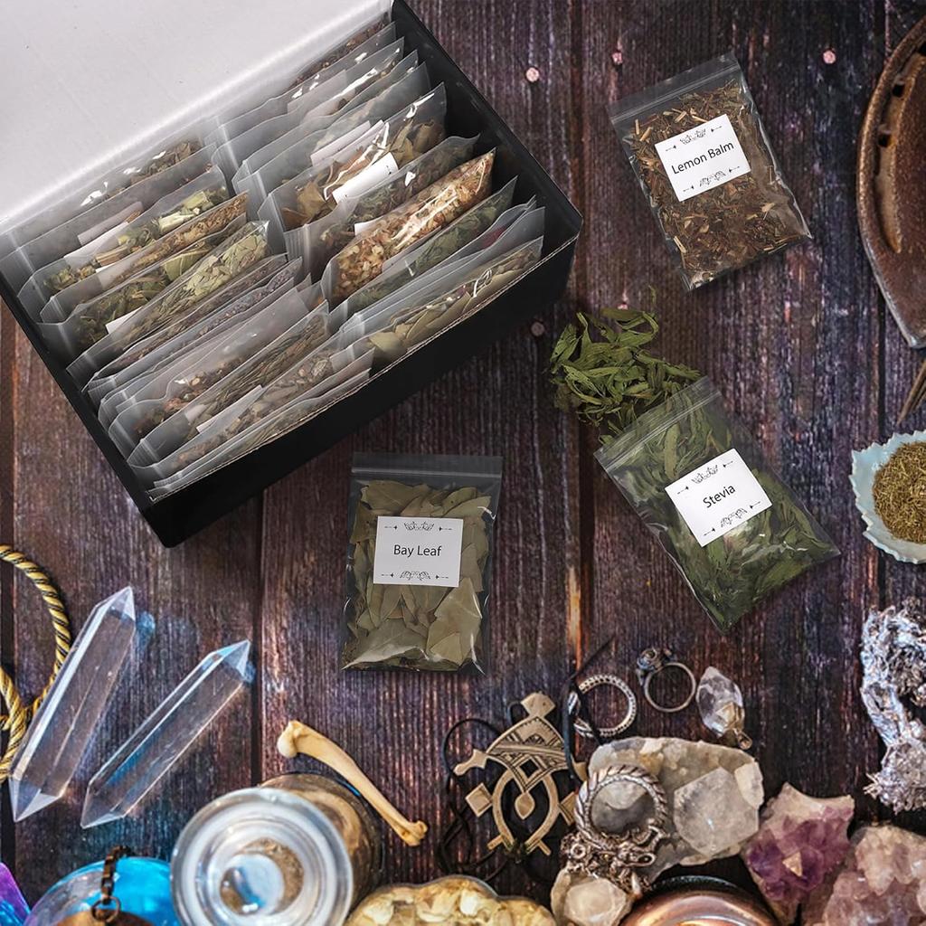 40 Pack Witchcraft Supplies Herbs Kit - Dried Herbs and Flowers for Witch Beginners - Herb Set for Wicca, Altar Supplies, Pagan and Wiccan Rituals,