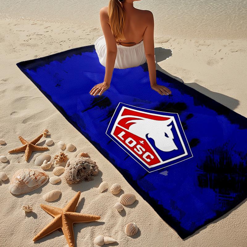 1PC Losc Football Crest Beach Towel - Soft, Absorbent Microfiber, Lightweight, Ideal for The Beach, Parties, Travel, Camping Fan Gifts