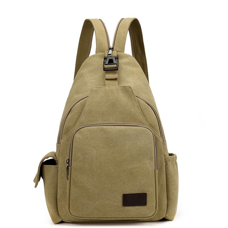 Brusttasche mit großem Fassungsvermögen Herren Mehrschichtige Canvas-Umhängetasche Multifunktionaler kleiner Rucksack