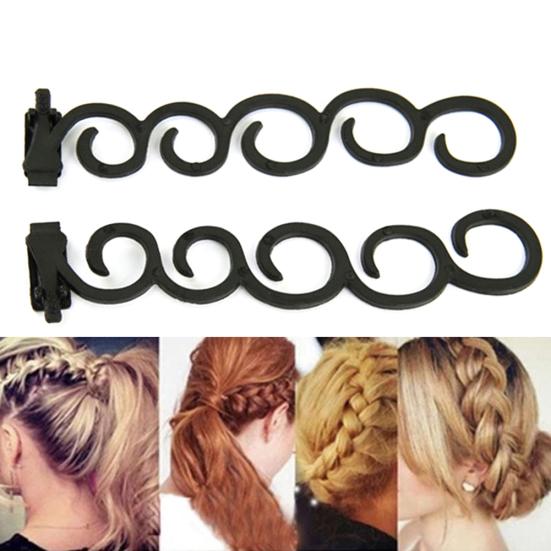 4Pcs/Set Hair Braider Roller Twist Styling Party DIY Clips Wedding Curling Tools
