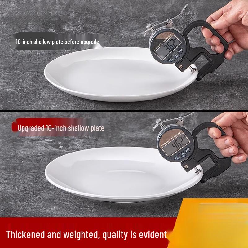 Commercial White Melamine Round Dinner Plate