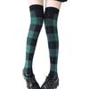 Thigh High Stockings Thigh High Socks with Plaids Print Over the Knee Socks Nylon Stockings Halloween Cosplay Costume