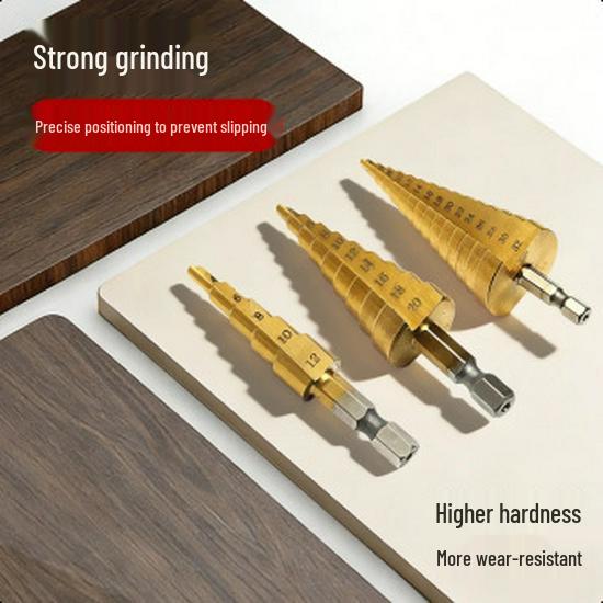 High-Efficiency Hex Shank Pagoda Drill Bit Set for Woodworking – Durable Hole Openers & Expanders