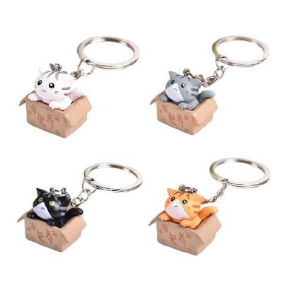 Fashionable Happy Cats Keychain Lovely Animal Backpack Pendant Small Key Hodler Accessory for Daily Use and Gifts