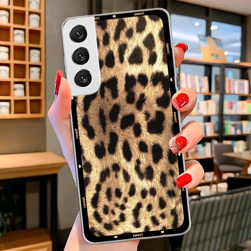Animal Leopard Print Cover Phone Case For Samsung Galaxy S26 S25 Edge S24 Ultra S23 S22 Plus S21 S20 FE Soft Fundas Shell Galaxy