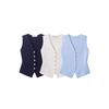 Women Solid Knitted Vest V-Neck Sleeveless Waistcoat Female Chic Casual Lady Tank Top