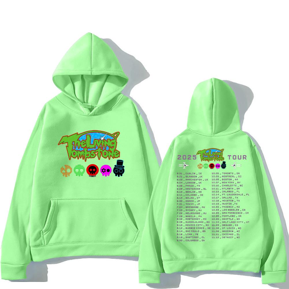 The Living Tombstone 2025 Streetwear Móda Ženy Muži Harajuku Estetické Grafické Mikiny High Street Mikiny