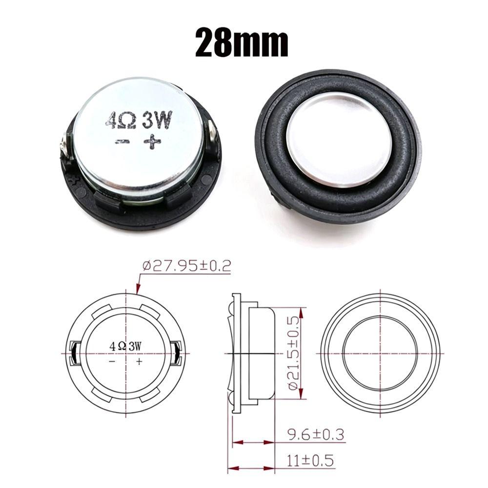 1/2Pcs 4Ohm 3W Neodymium Loudspeaker