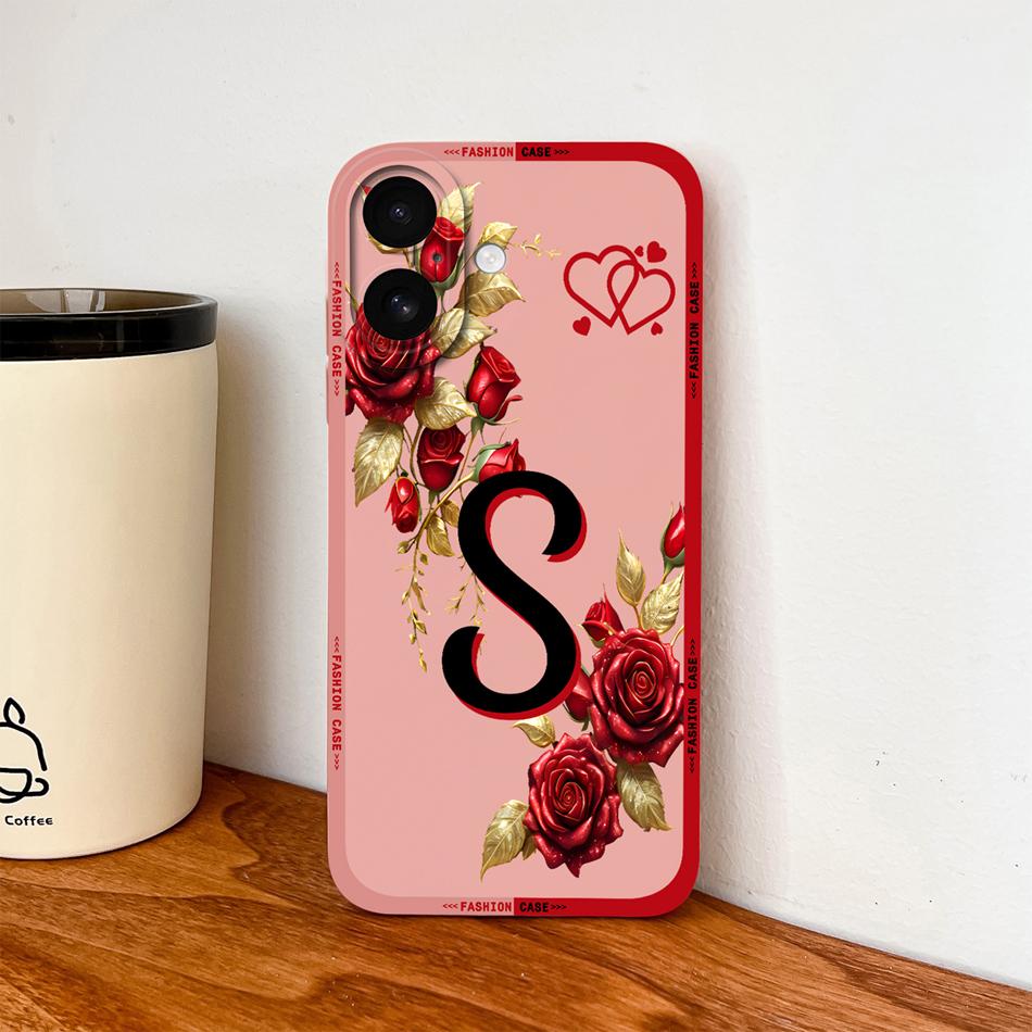 For iPhone 17 Pro Max 17 Air Phone Cover Flower Name Letters High Quality Case For iPhone17 Soft Silicone Shockproof Housing
