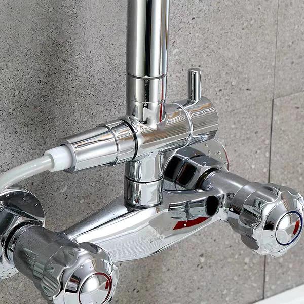 Shower Head Switch & Valve: Three-Way Water Splitter and Two-Way Connector