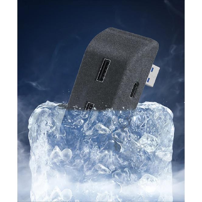 For Tesla Model 3 Highland Model Y Juniper 2021-2025 Glove Box Flocking USB HUB Adapter Quick Charger Car Accessories