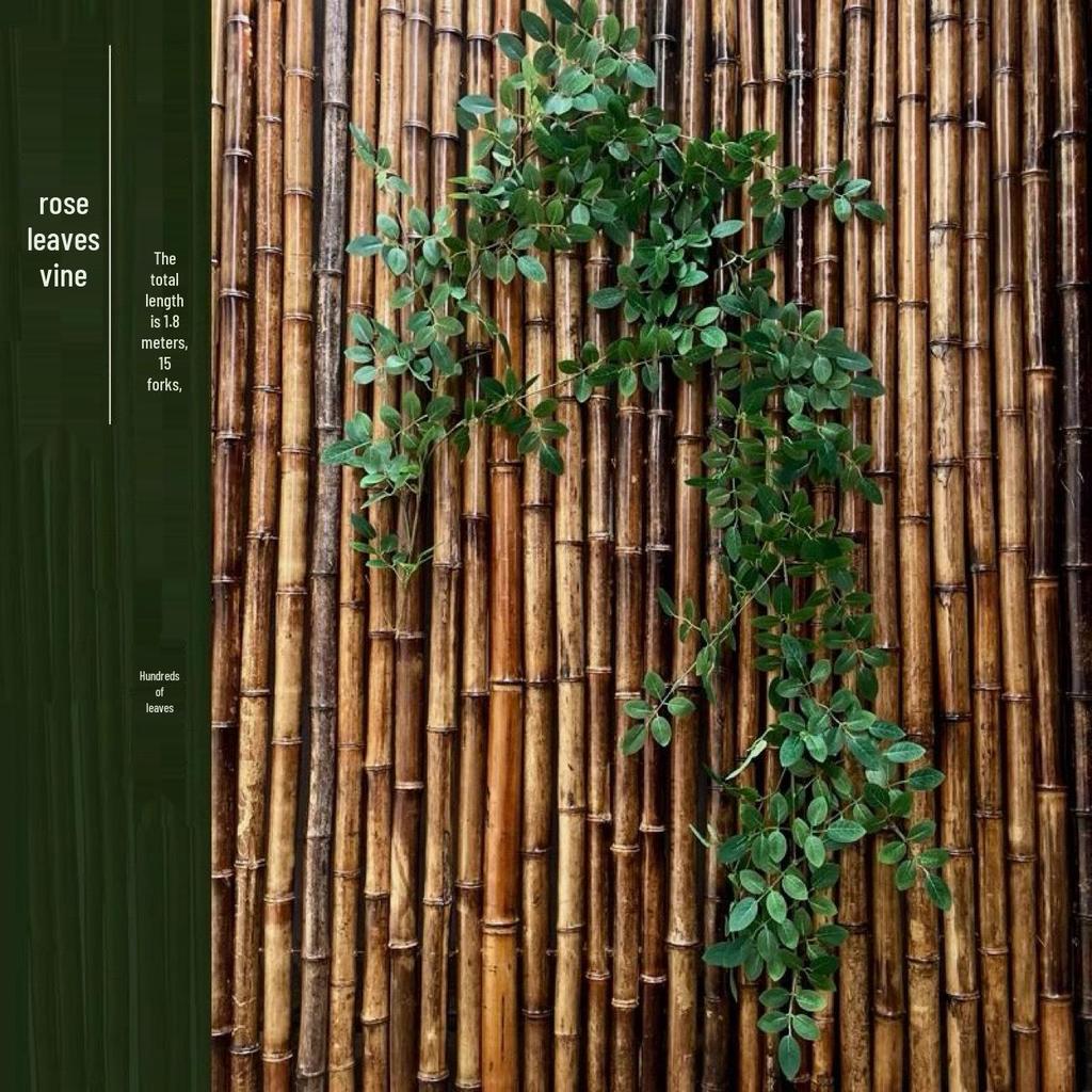 Rose Flower Vine Greenery for Air Conditioner Pipe Decoration and Wall Covering