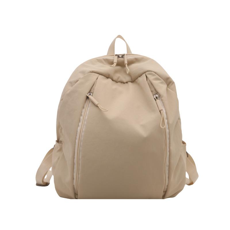 Fashion Versatile Backpack Female College Style Soft Girl Middle School Student High Value Lazy Style School Bag Mori Department хаки