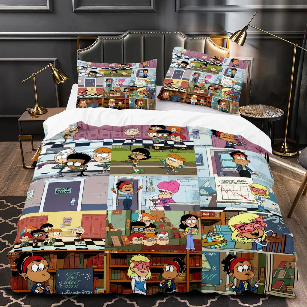 Cartoon Loud House 3D Printed Duvet Case Pillowcase Bedding Set Twin Full Queen King Size For Bedroom Decor
