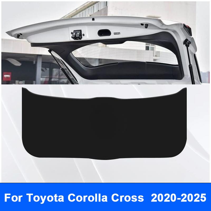 For Toyota Corolla Cross - 2024 2025 Car Boot Tailgate Kick Pad Leather Anti Kick Anti-dirty Trunk Door Mat Protection