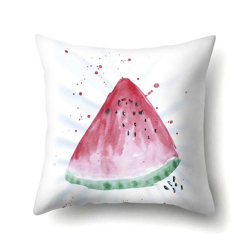 Cool Summer Fruit Polyester Pillowcase Car Decoration Home Print Small Fresh Cute Pillowcase