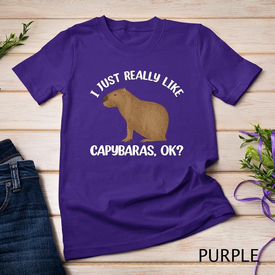 Funny Capybara Art For Men Women Kids Rodent Capybara Lover Unisex T-shirt 8 3XL