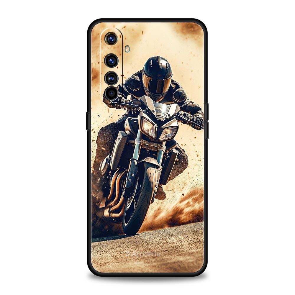 Moto Cross Motorcycle Sports Case For Realme 12 11 10 9 8 5G 7 6 GT5 GT3 GT2 Pro C21 C25 C35 For Realme GT Neo 2 3 3T 5 Cover