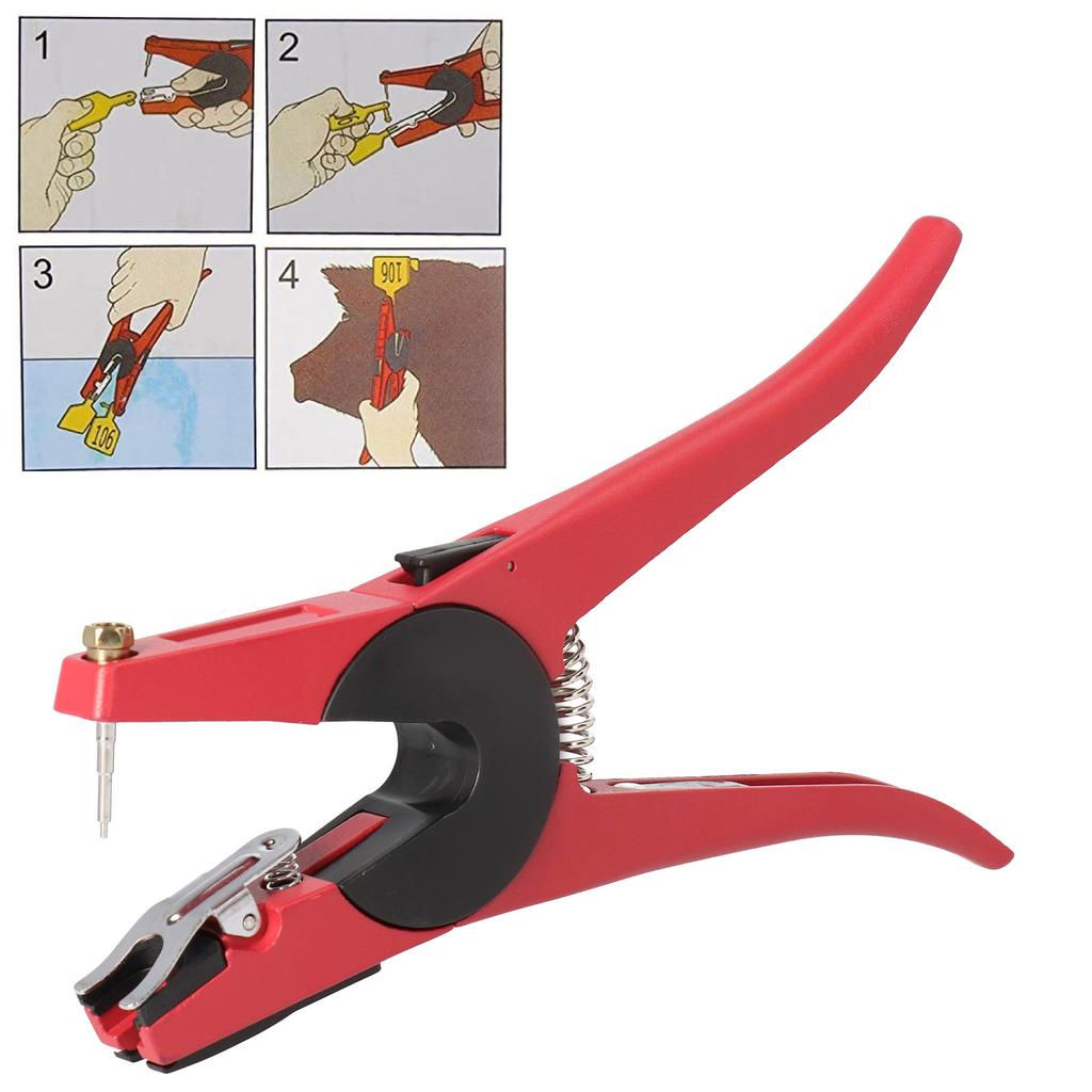 Animal Ear Tag Plier Applicator Puncher Tagger Tool for Livestock Pigs Sheep Goats Cattles Cows
