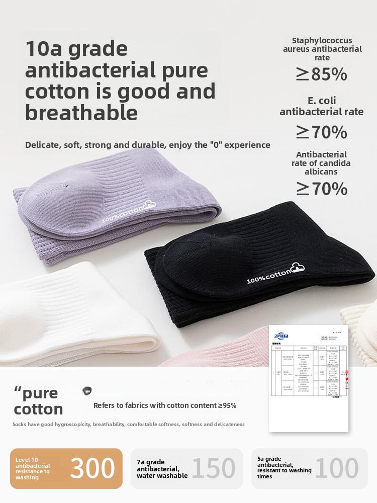 Premium A-Class Cotton Kids Crew Socks Antibacterial Seamless Sports Socks for Boys Girls Spring Autumn Winter