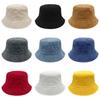 Winter Vintage Bucket Hat Couples Solid Color Insulated Breathable Sunshade Hat