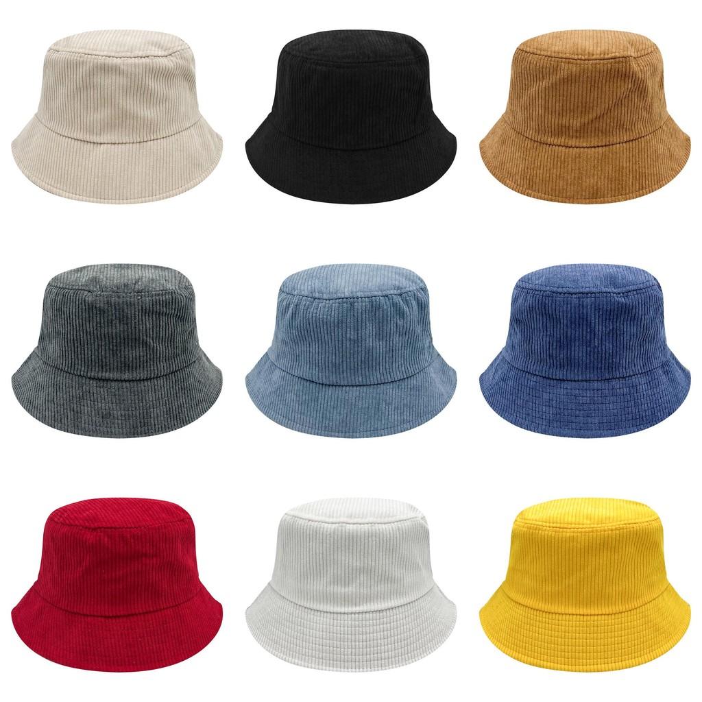 Winter Vintage Bucket Hat Couples Solid Color Insulated Breathable Sunshade Hat